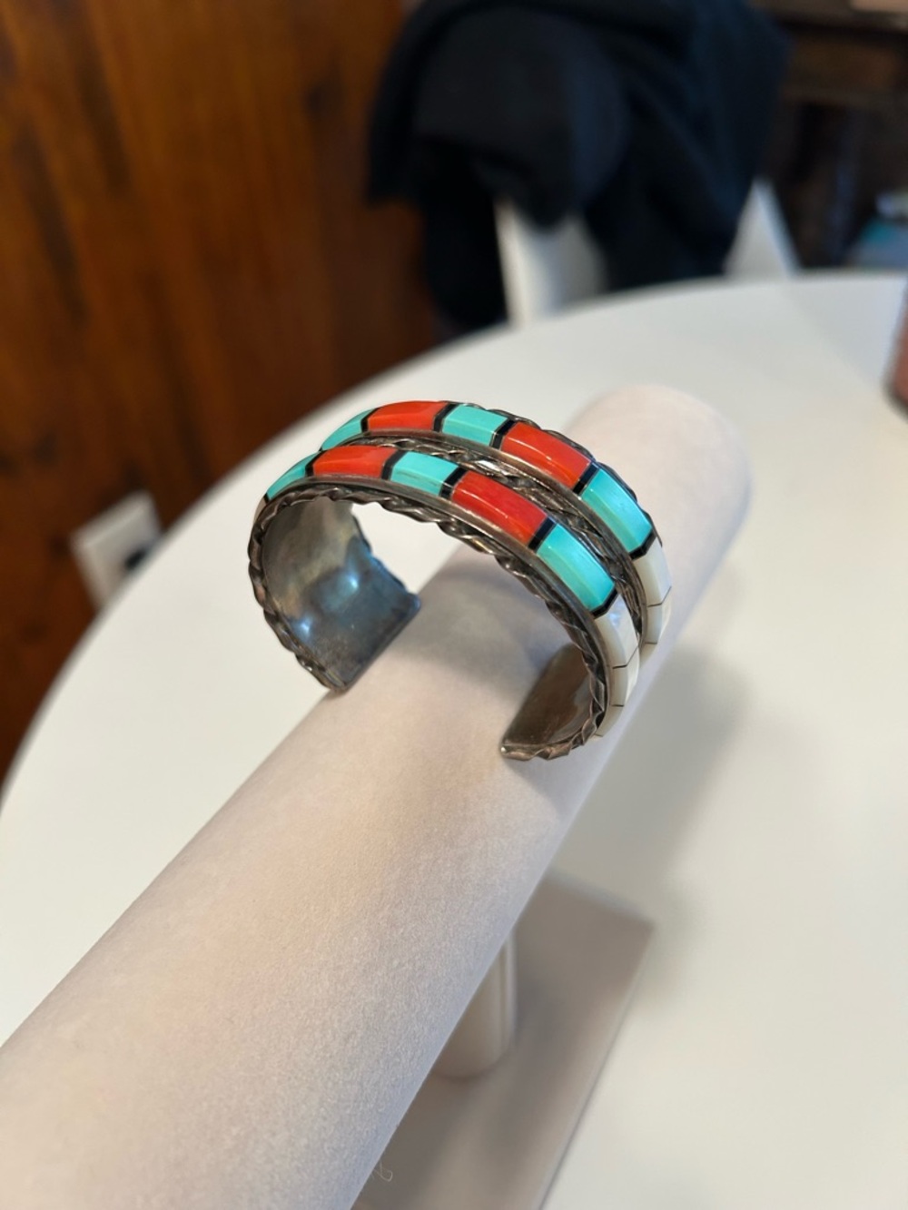 NATIVE AMERICAN SILVER BRACELET BY MARTIN PANTEAH